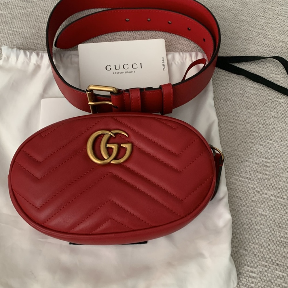Gucci Marmont Matelasse Belt Bag